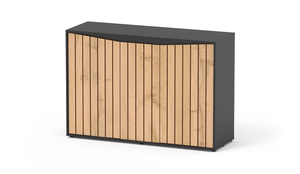 AQUATLANTIS MEUBEL SPLENDID 120X40 ZWART-001 & LICHT NOTEN-009