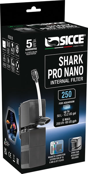 SICCE SHARK PRO NANO 250 INTERNE FILTER