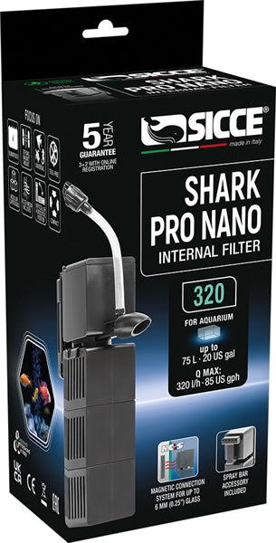 SICCE SHARK PRO NANO 320 INTERNE FILTER