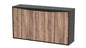 AQUATLANTIS MEUBEL SPLENDID 150X40 ZWART-001 & DONKER NOTEN-098