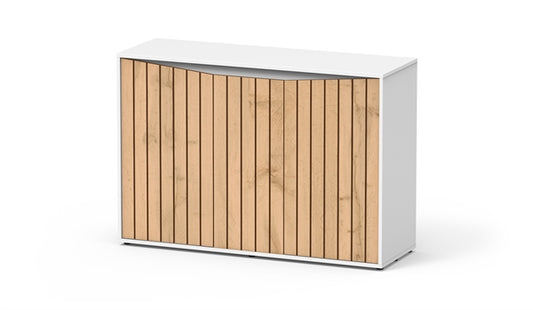 AQUATLANTIS MEUBEL SPLENDID 120X40 WIT-025 & LICHT NOTEN-009
